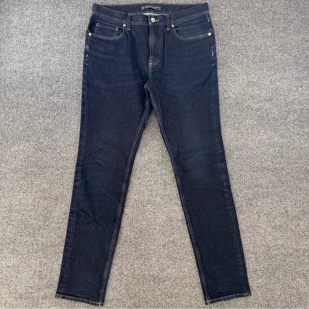 Everlane Uniform Men's Slim 4 Way Stretch Organic Jeans Dark Wash Denim 32x34
